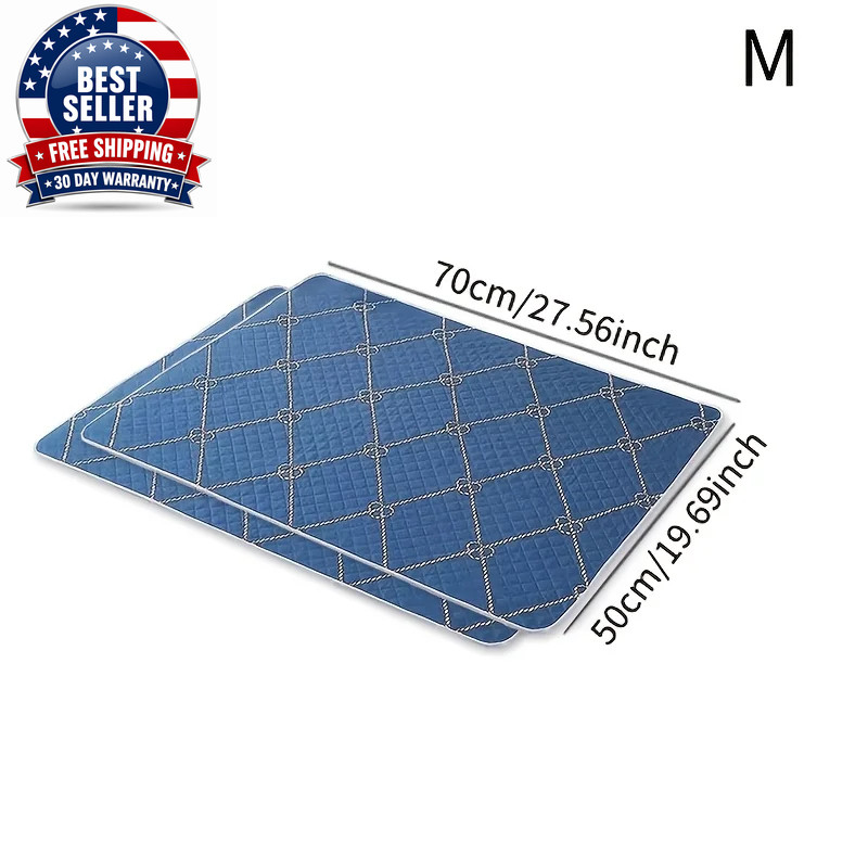 2PCS Washable Reusable Pet Urine Pads for Cats and Dogs Multipurpose Floor Mat D