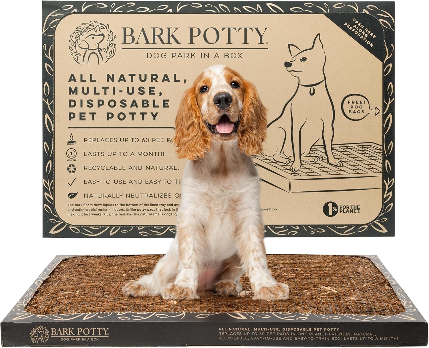 Litter Box for Dogs, Large Size – Long-Lasting Pee Pads for Dogs – Leak Resis…