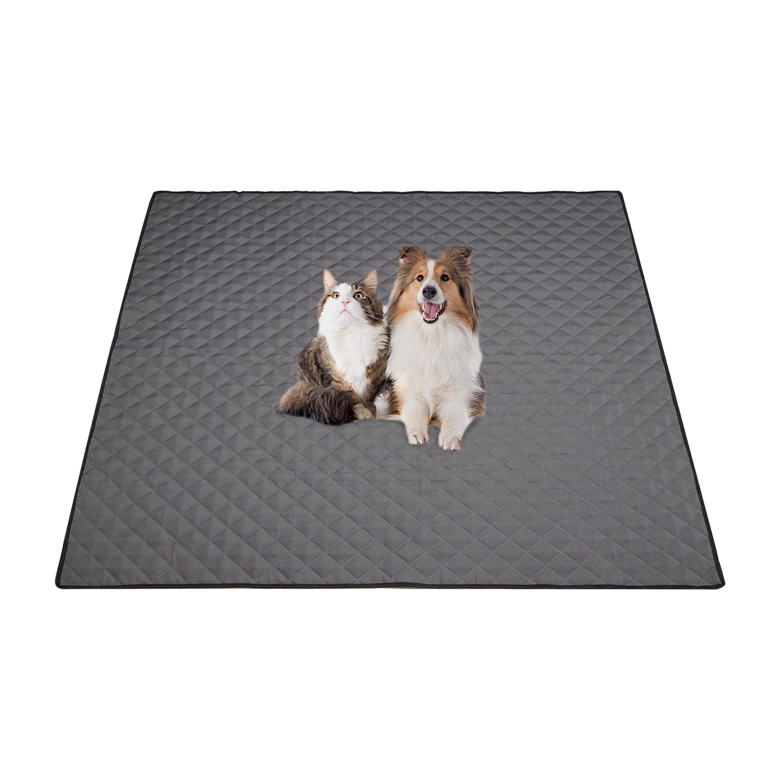 Washable Pee Pads for Dogs, 56″X 56″ Pet Playpen Mat Square Absorbent Dog Pad…