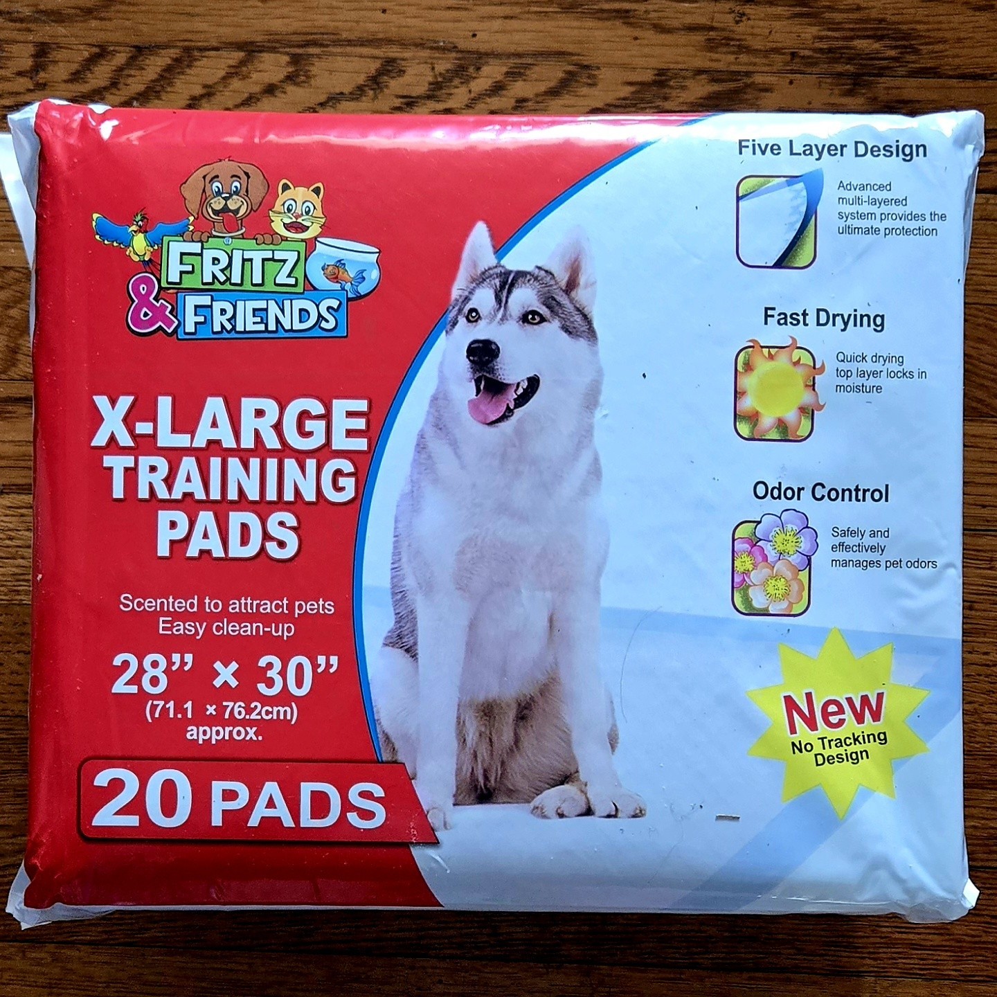 Fritz & Friends X-Large Training Pads 28×30 Ultra Absorbent Odor Control 20 Pads