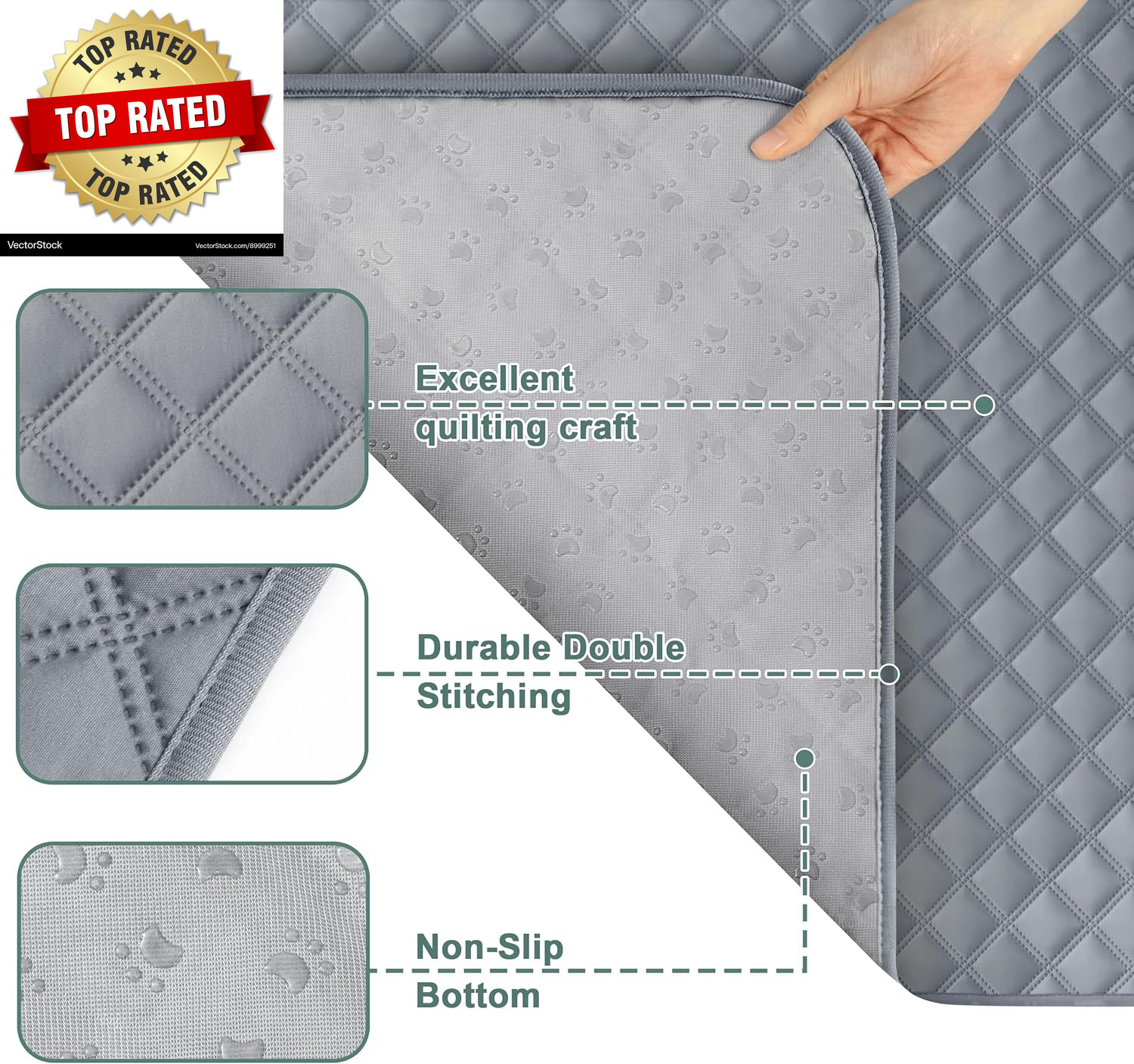Reusable Washable Pee Pads for Dogs Large/Extra Large 36” X 41” 2 Pack, Absorb