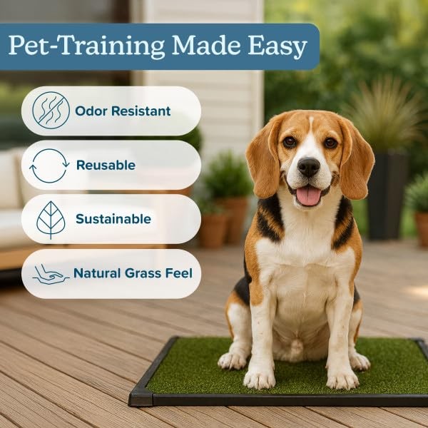Artificial Grass Puppy Pee Pad for Dogs and Small Pets 20×25 Inch, Reusable …