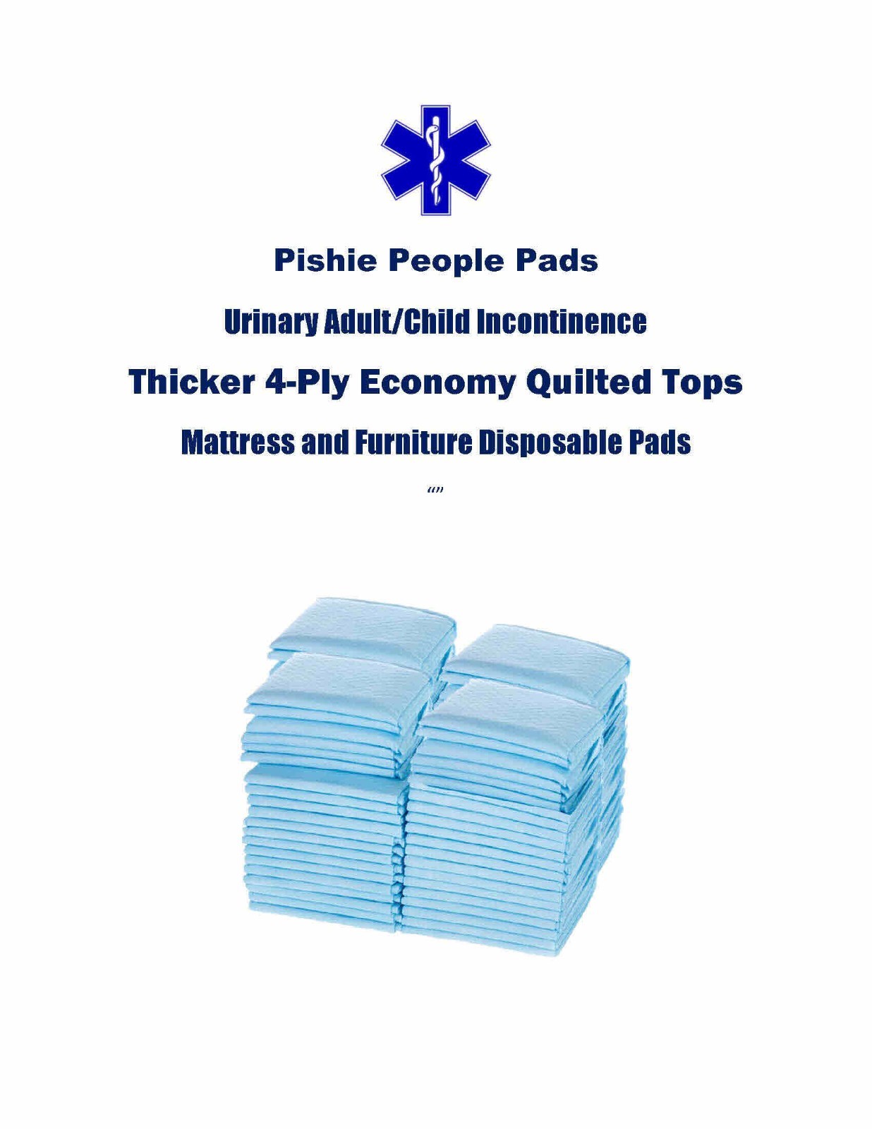 150 23×36″ CHEAP Quilted Pishie Adult/Child Disposable Urinary Incontinence Pads