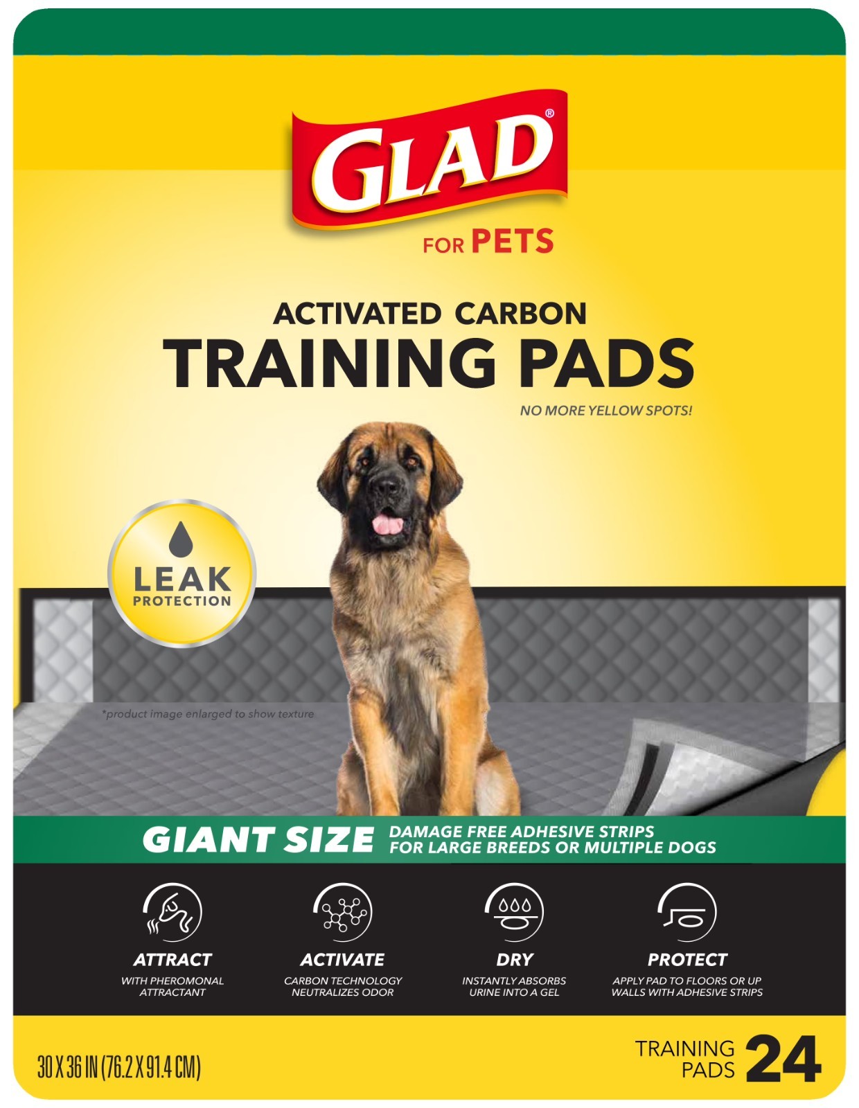 Activated Charcoal Leak Resistant Dog Training Pads 30×36 24 Count Giant Size