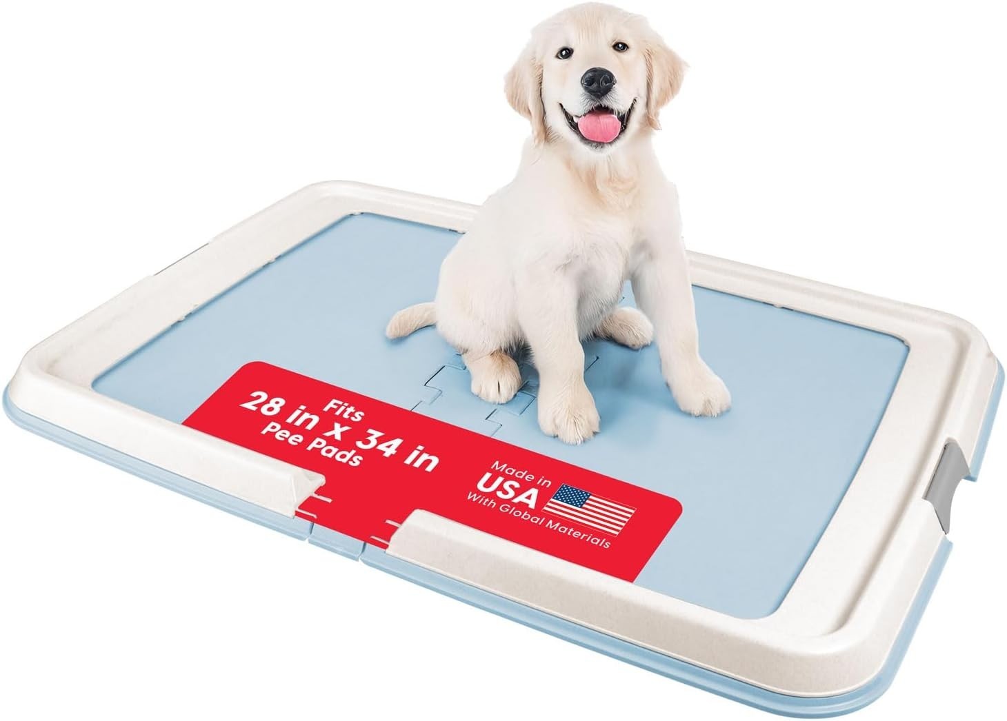 Pee Pad Holder for Dogs – Secure & Easy to Clean, Fits 28″x34″ Pads