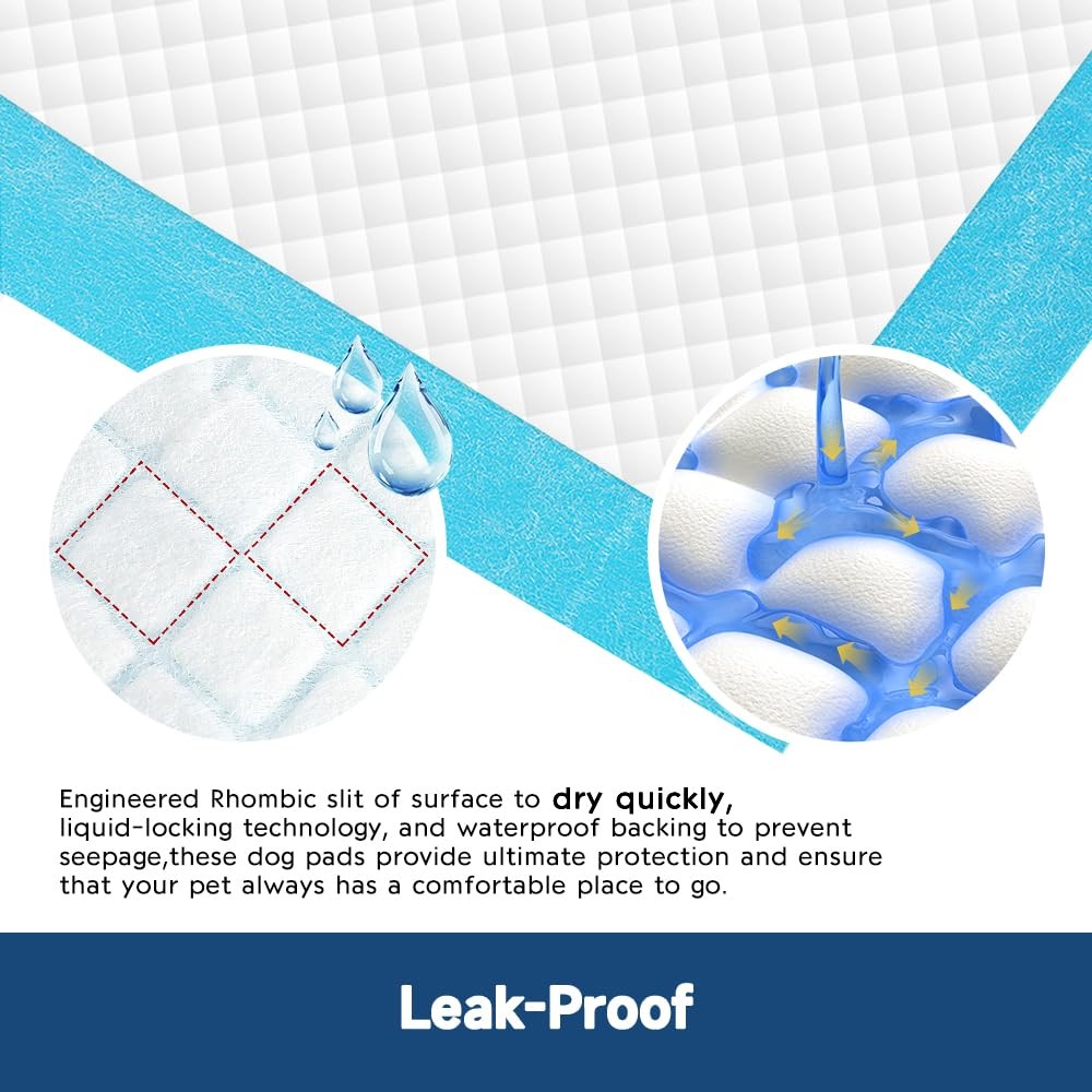 50 Count 28” x 34” XL Disposable Dog Pee Pads, Super 28″x34″ – 50 Count, Blue
