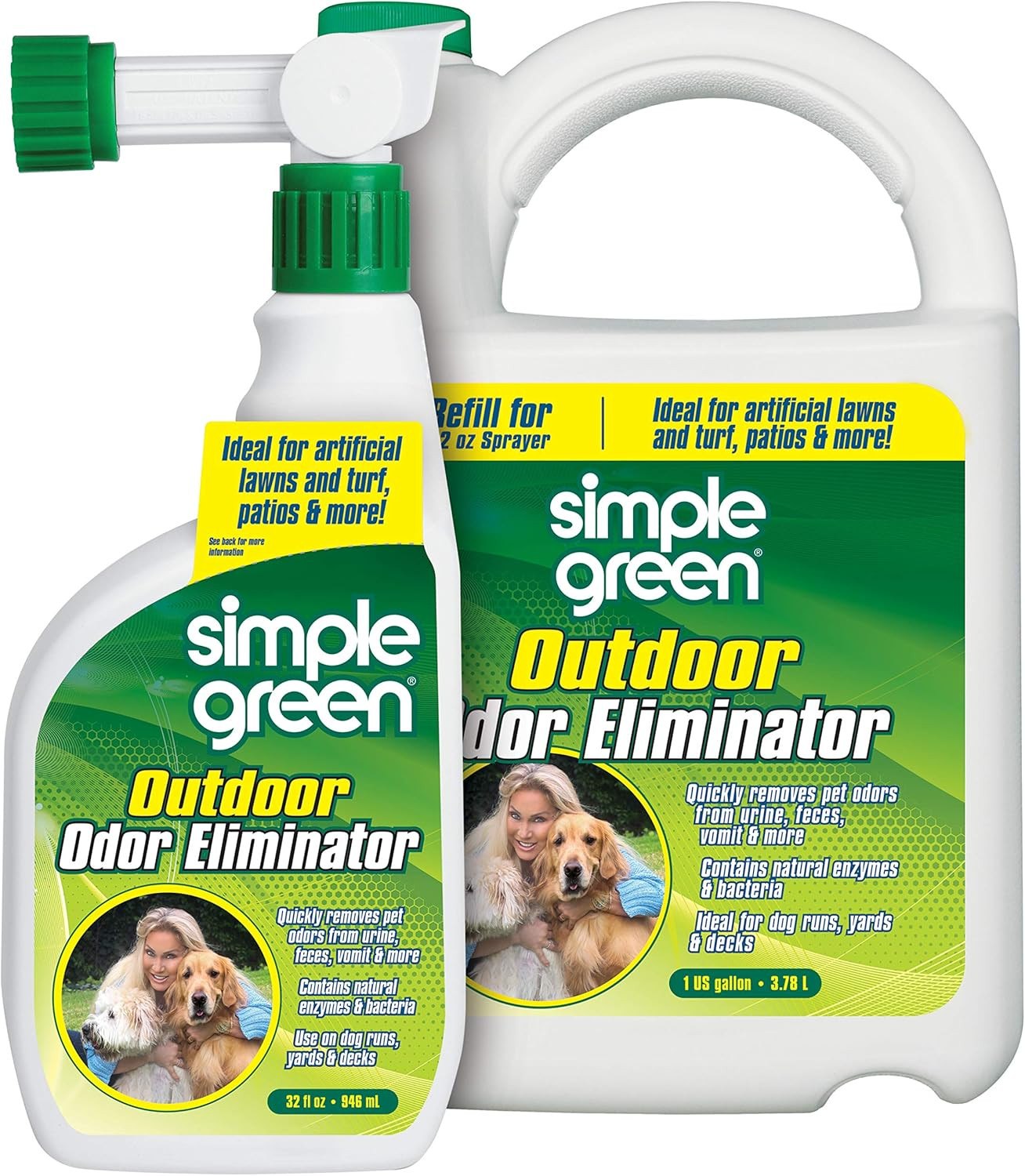 Outdoor Odor Eliminator for Pets, Dogs, Ideal for Artificial Grass & Patio (32 O