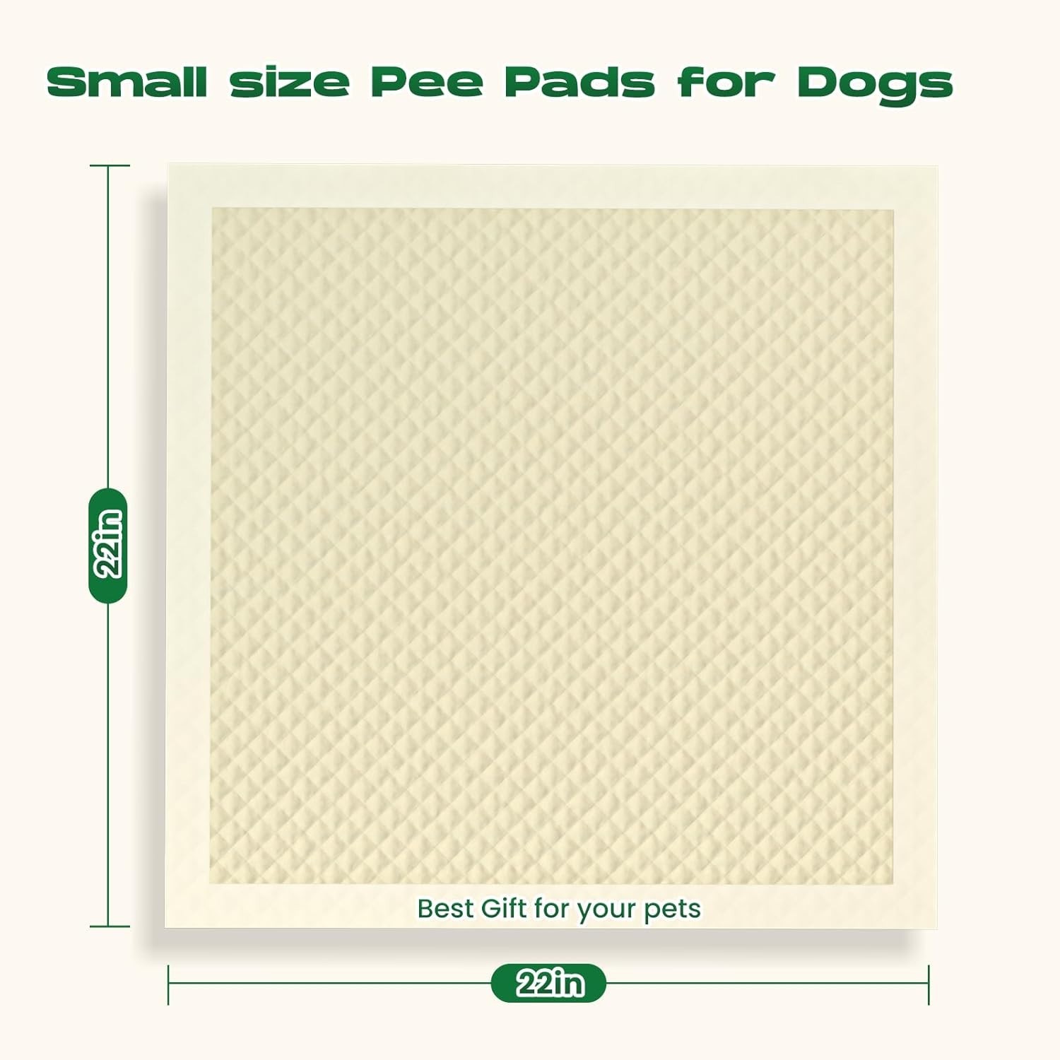 Multi-Purpose Bamboo Pee Pads – 22″x22″ for Dogs, Cats & Small Pets – 7ct