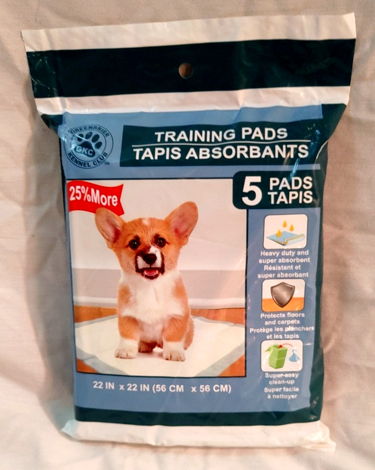 Greenbrier Kennel Club 22″ x 22″ / 22 in x 12 in Training Pads – 5 pack #243843