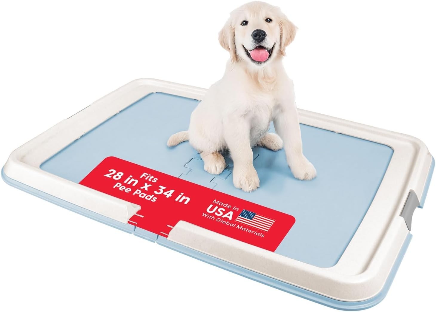 Pee Pad Holder for Dogs – Secure & Easy to Clean, Fits 28″x34″ Pads