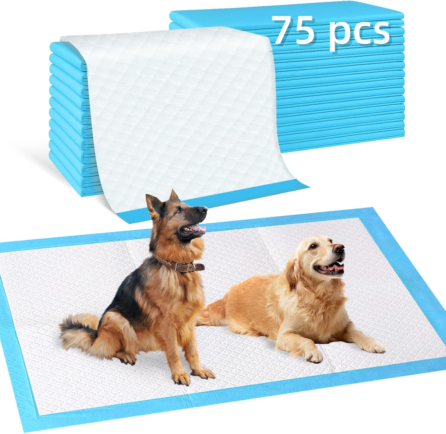 Pee Pads for Dogs And Cats, Extra Large 28″X34″, 75/100 Count, Polyethylene (PE)