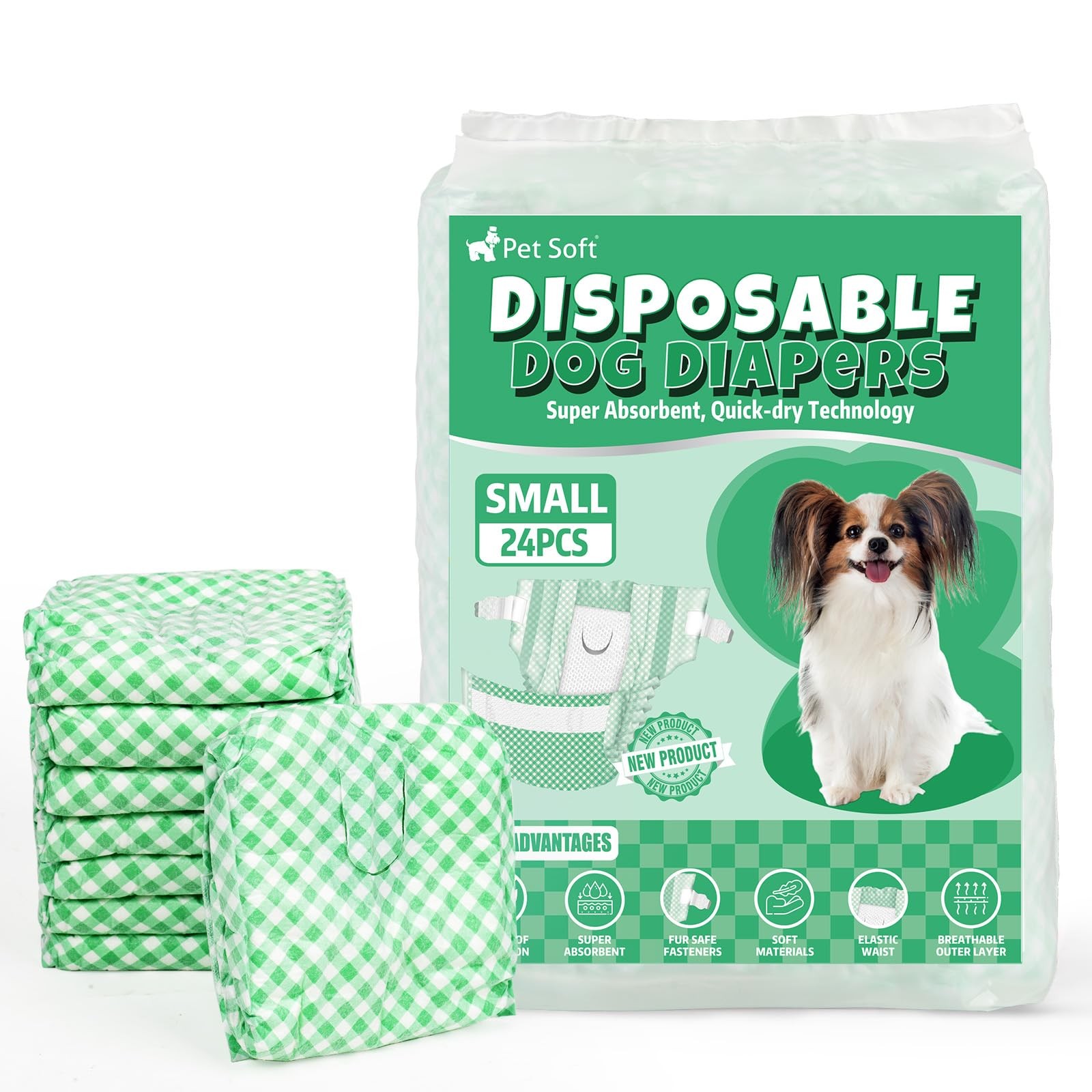 Female Dog Diapers – Disposable Puppy Diapers for Dogs & Cats, Ultra Absorben…