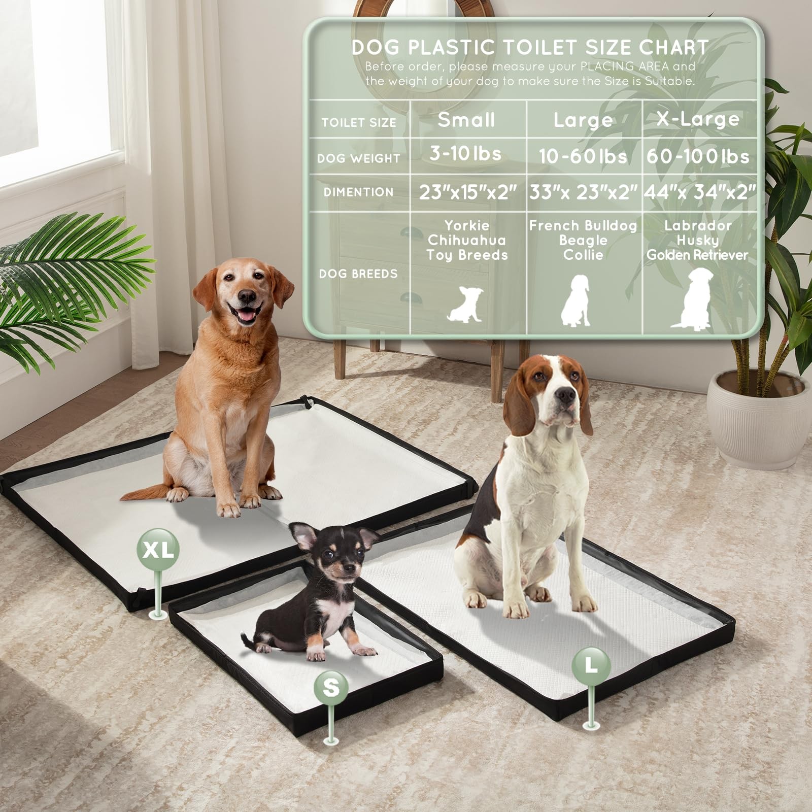 Large Portable Dog Pee Pads Holder for Travel, Puppy Pad Holder Foldable Line…
