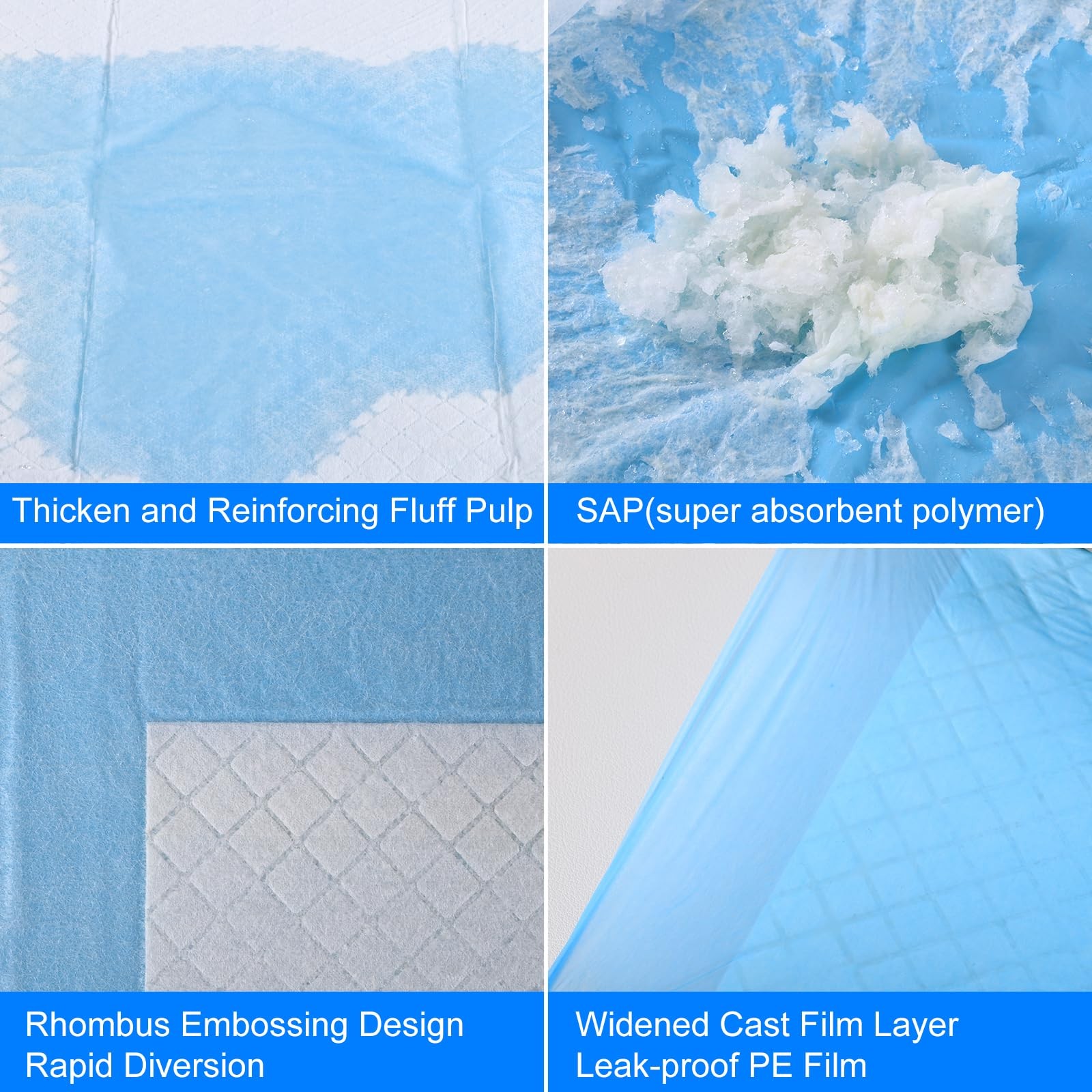 Puppy Pee Pads, Ultra Absorbent 6-Layer Training Pad for Dogs, Cats, Rabbits,…