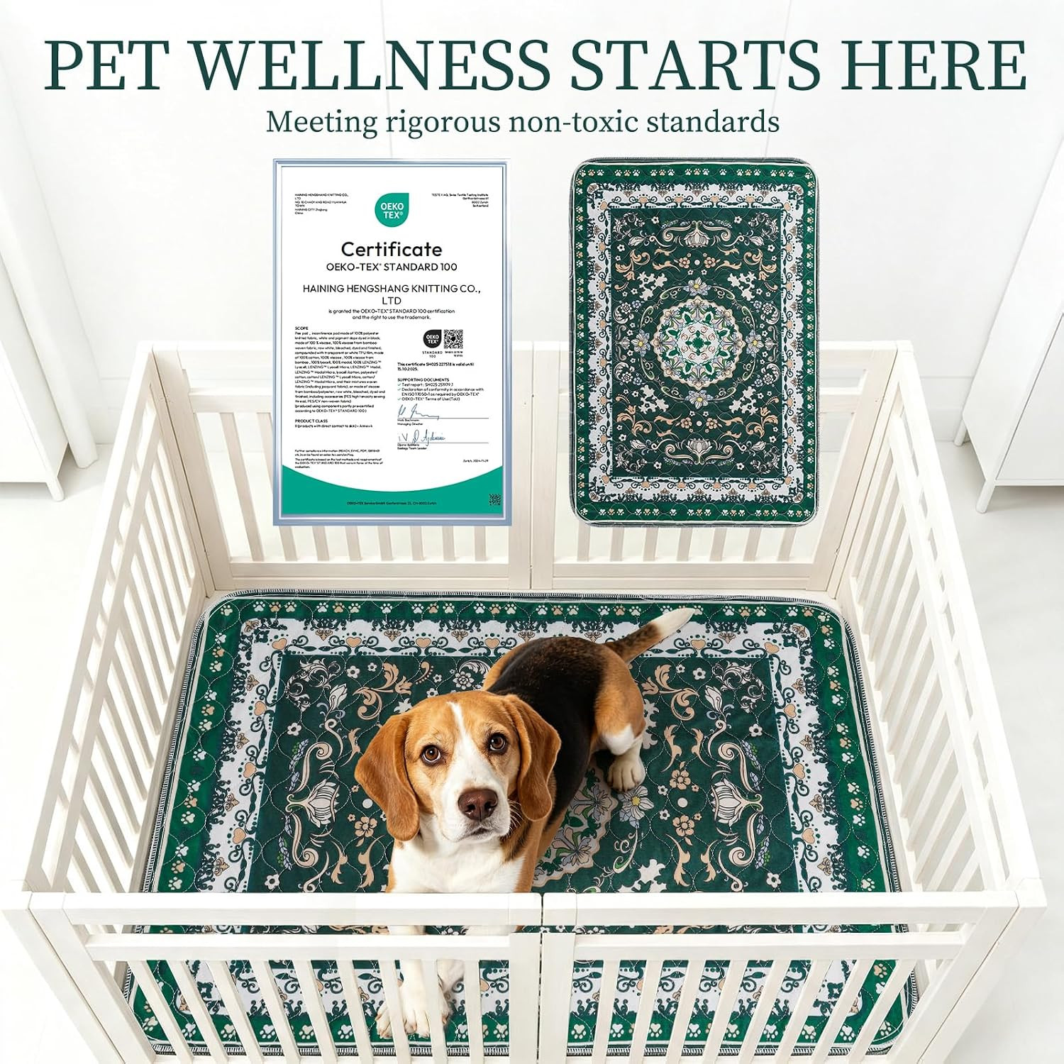 Homimp Washable Pee Pads for Dogs, 2 Pack Reusable Puppy Pads Waterproof, Absorb