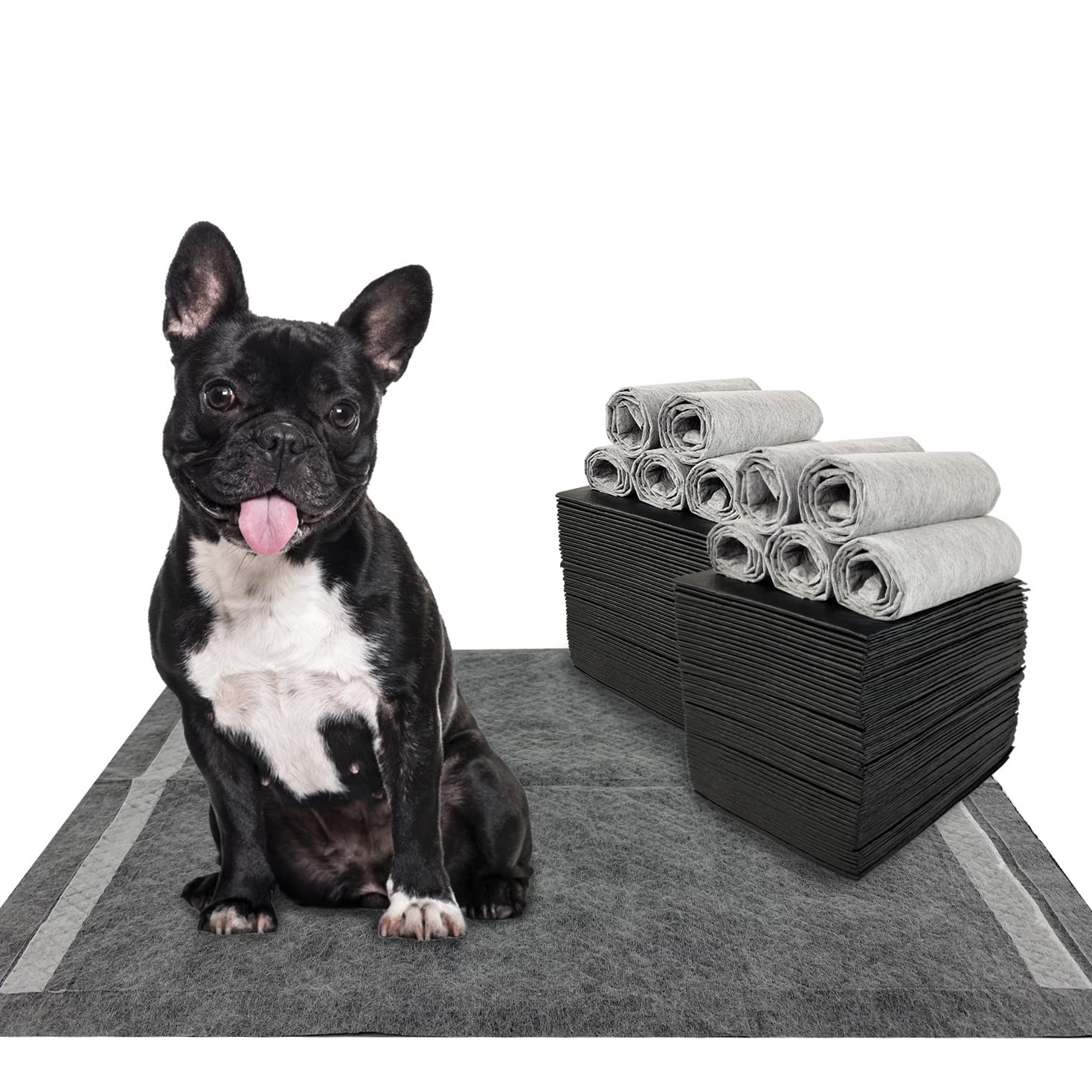 Charcoal Dog Training Pads 100 Count, 22″x22″ Puppy Pee Pads for Small Dogs, …