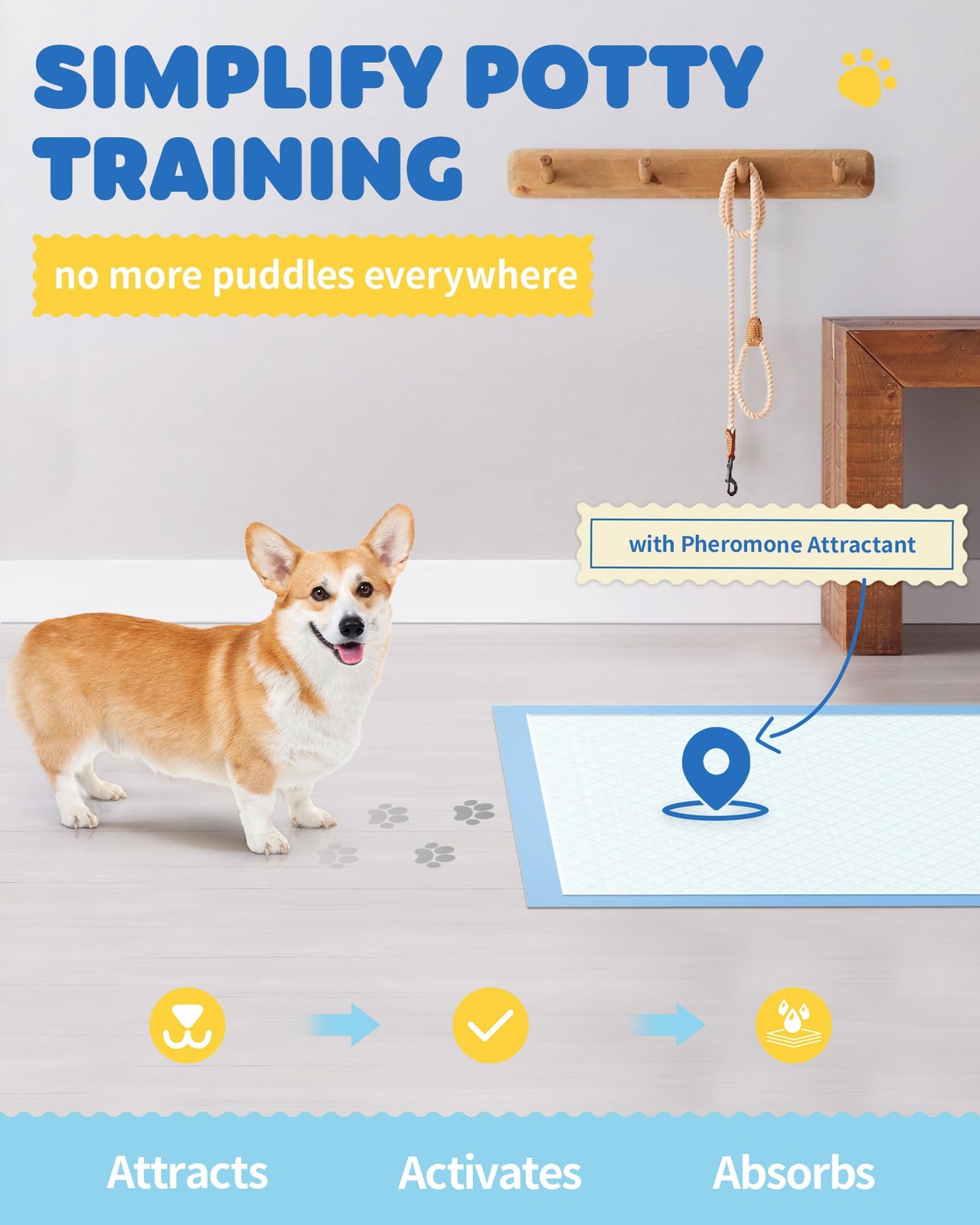 Puppy Pads 75-Pack XX-Large 38″ x 28″ 6-Layer Absorbent – Quick-Dry Potty