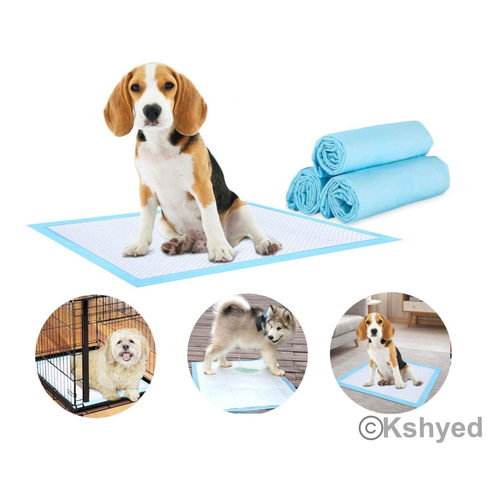 10 PCS (1 Pack) PUPPY PADS PET TRAINING PADS 23.5″ x 23.5″ With Odor Eliminates