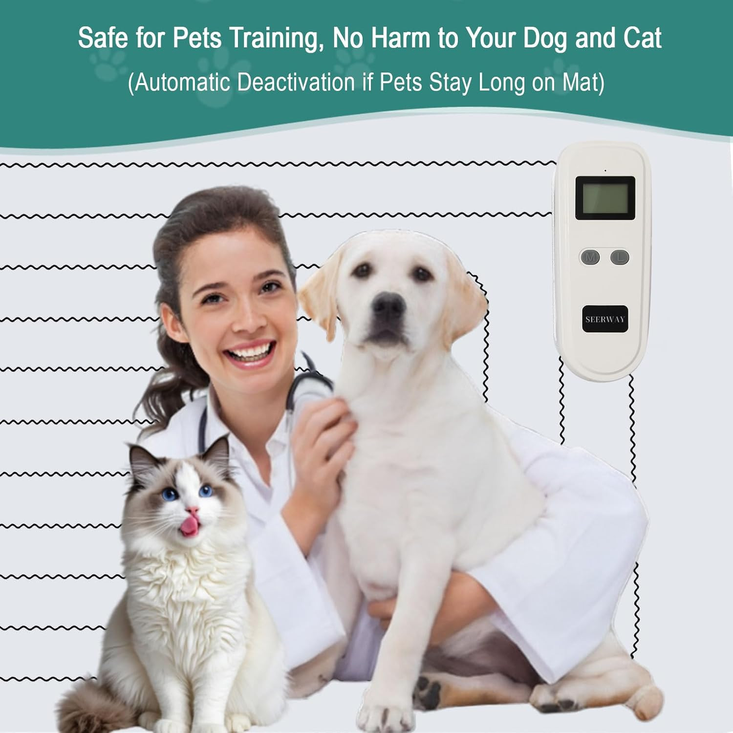 Scat Pet Shock Mat 2 Pieces in Different Size, Shock Pads for Dogs and Cats Trai