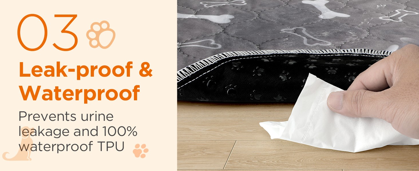 2-PK Washable Pee Pads for Dogs – Waterproof Whelping Mats Training Pads 48×60