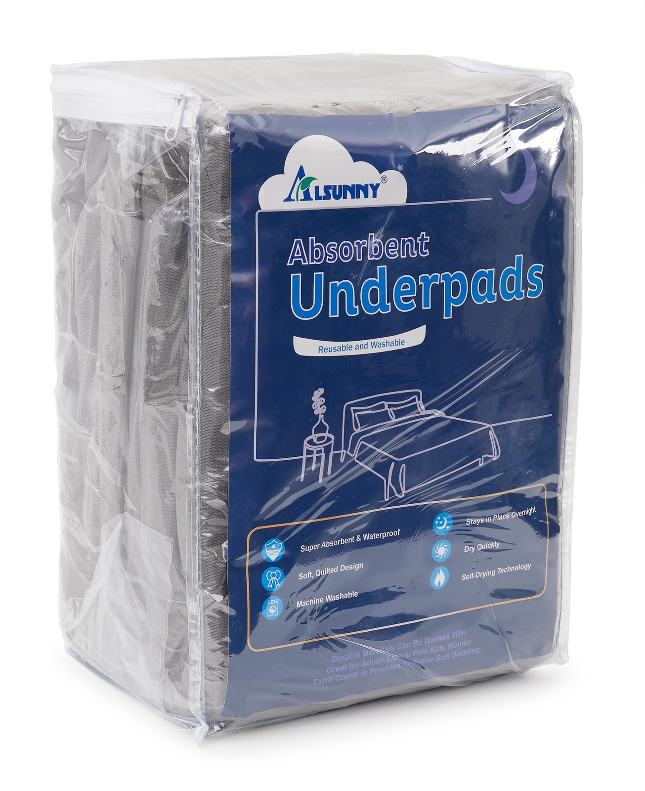 Hide Stains Extra Large Washable Bed Pads(36×72 Inch), Heavy Absorbent Waterp…