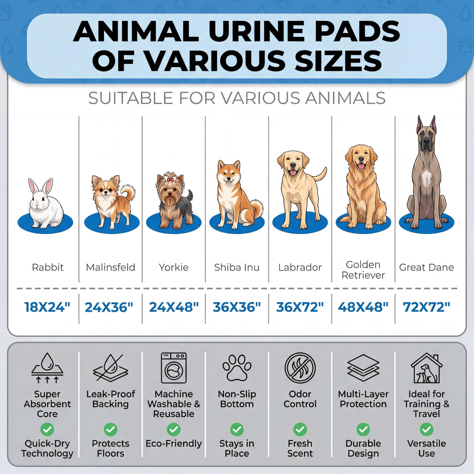 Washable Pee Pads for Dogs,Great Urine 18″x24″ (Pack of 2), Green Floral