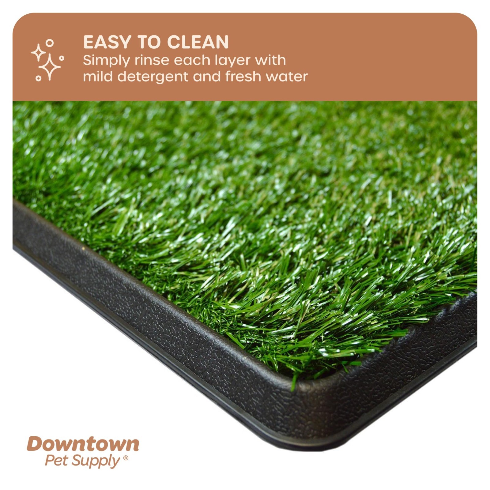 Indoor/Outdoor Dog Grass Pad with Tray – 20×25 Potty System, Waterproof Turf, Po