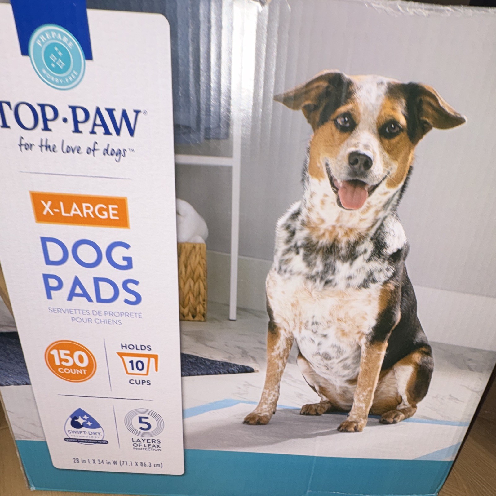 Top Paw X-Large Training Pads 150 Ct Odor Neutralizer Leakproof Tabs Pheromone