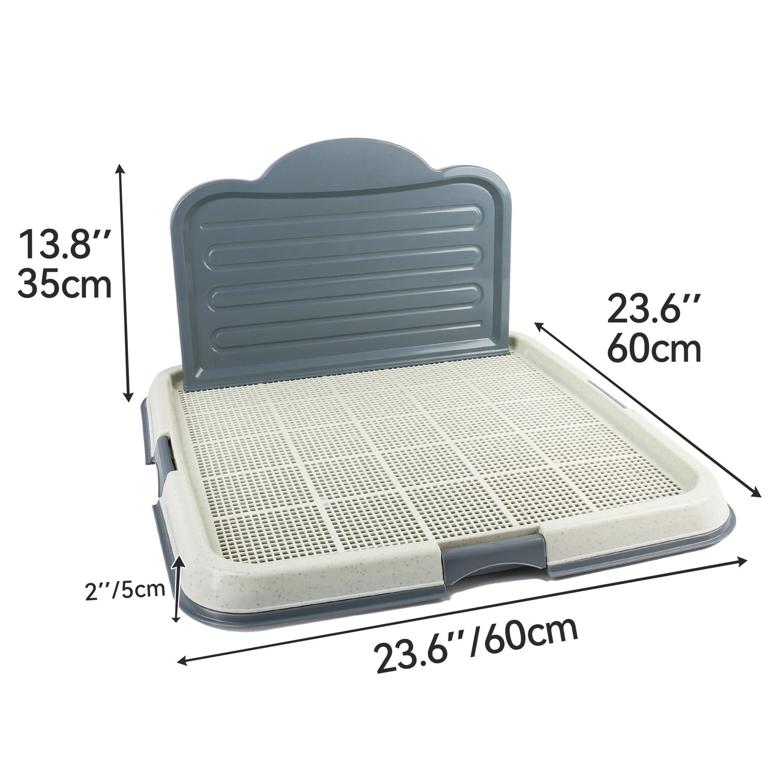 Dog Pee Pad Holder Tray with Splash Guard, 23.6″ Large Puppy Potty Training T…