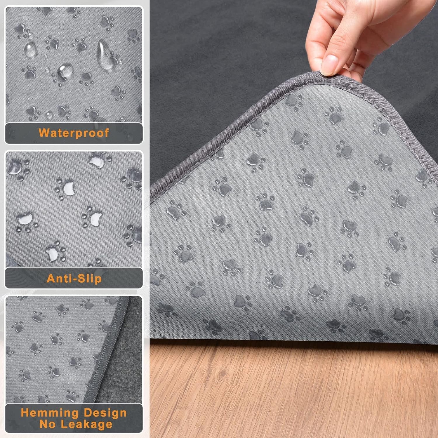 Washable Pee Pads for Dogs, 2 Pack Fast Absorbent Dog Mats,36″x48″ | Leak-Pro…