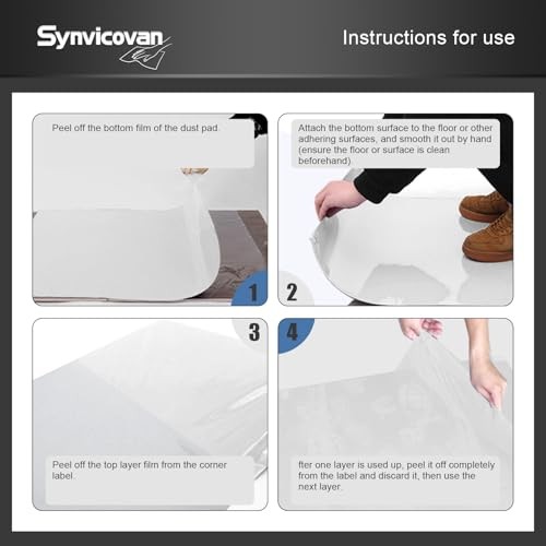 Sticky Mat Tacky Pads Adhesive Floor Mat (5 Packs,150 18″ x 36″ Transparent