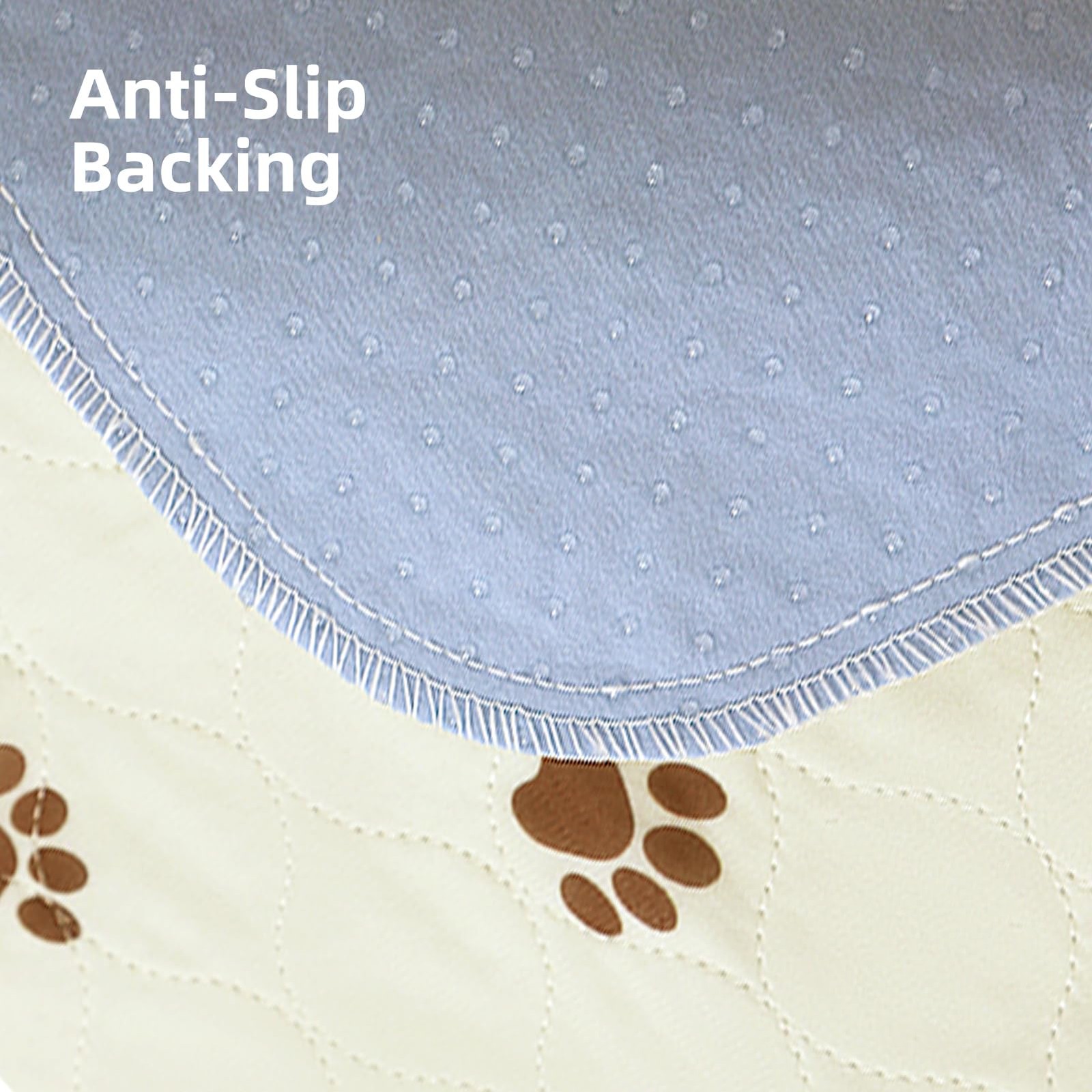 PUPTECK Washable Pee Pads for Dogs Dog Training Pads 2 Pack Beige 36×72 in