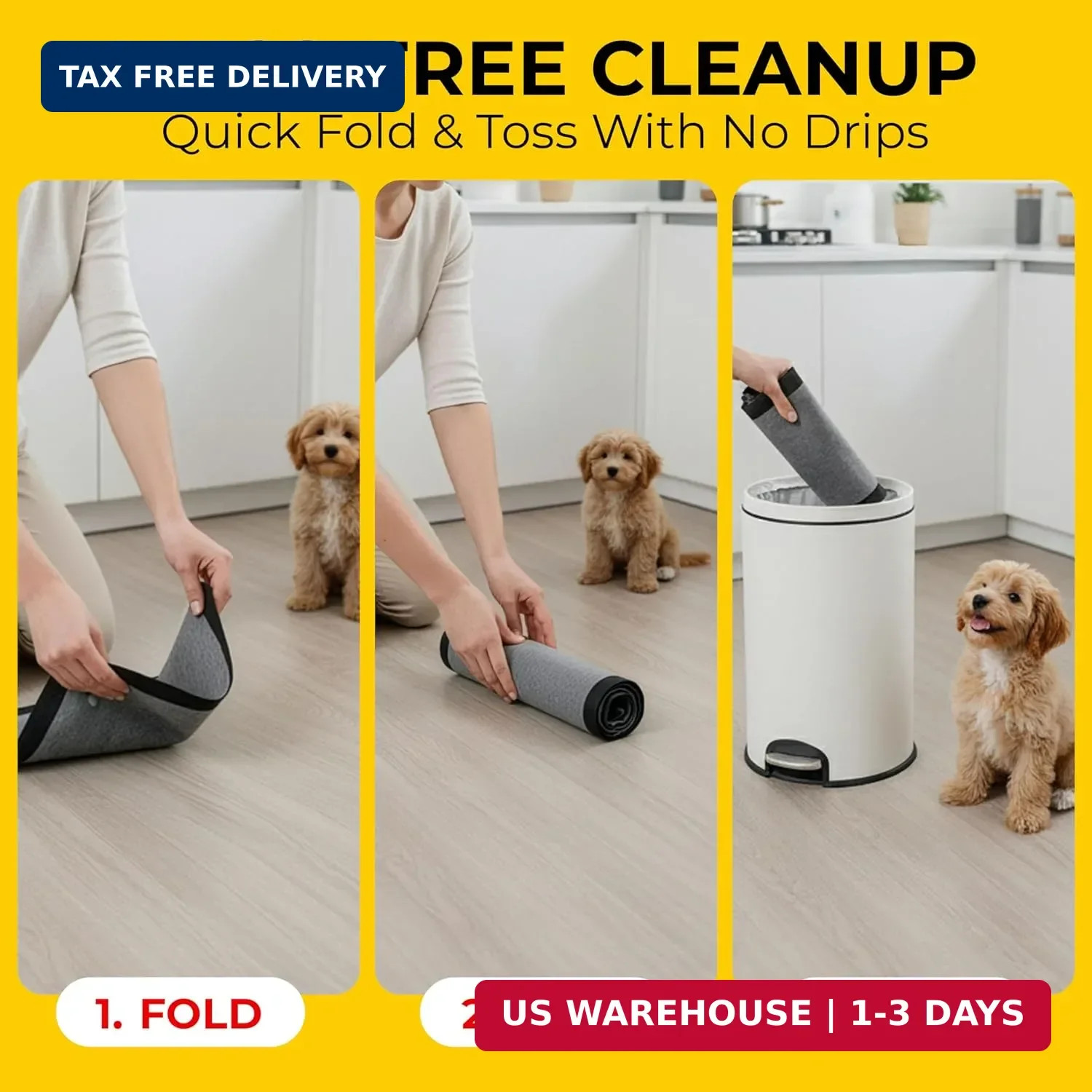 Glad for Pets Activated Carbon Disposable Dog Training Pads, 50 Count | Ideal fo