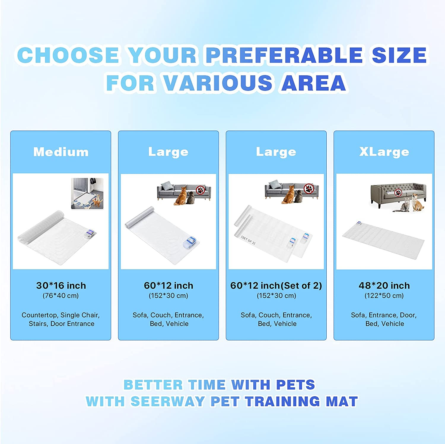 Pet Shock Mat Indoor Safe Training Pads for Dogs and Cats Electric Repellent Mat