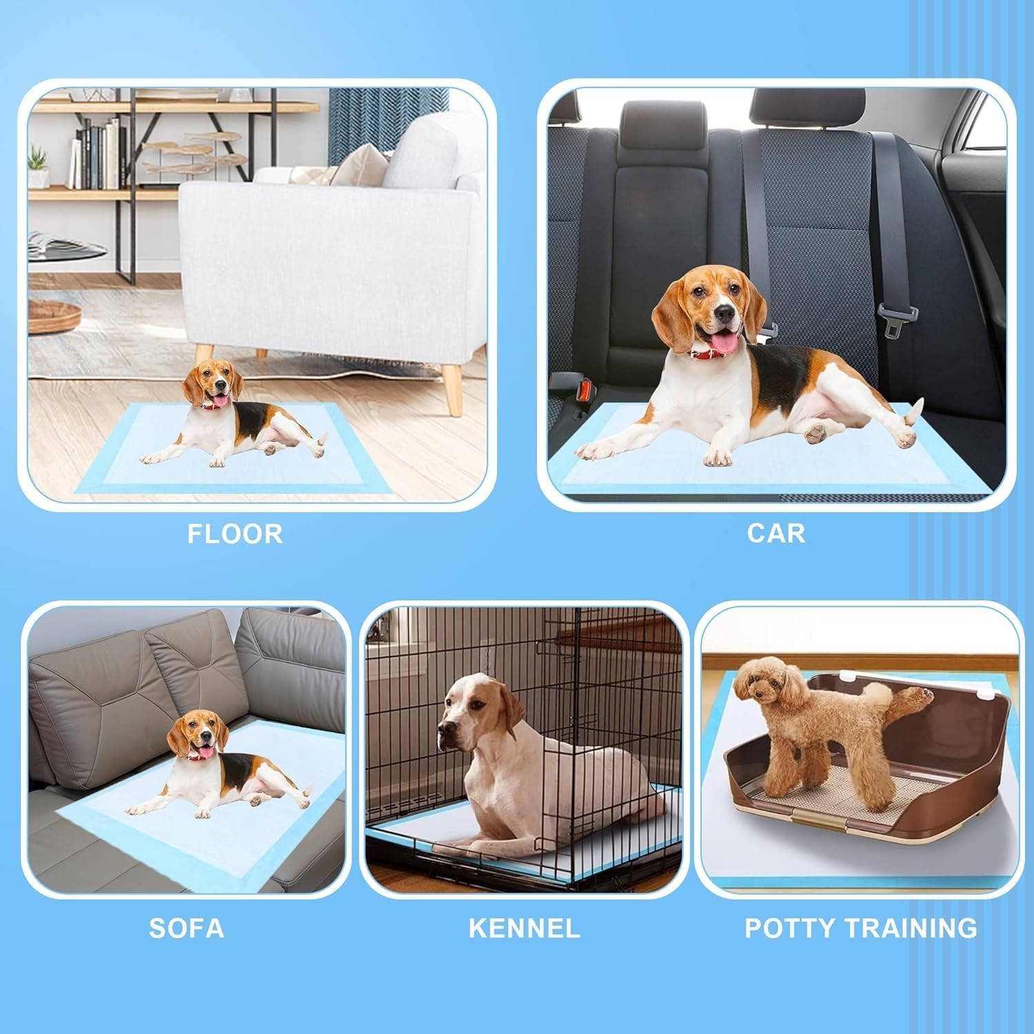 Puppy Pee Pads for Dogs 40″x40″ 40 Count, Extra Large Dog Pee Pads, Leak-Proo…