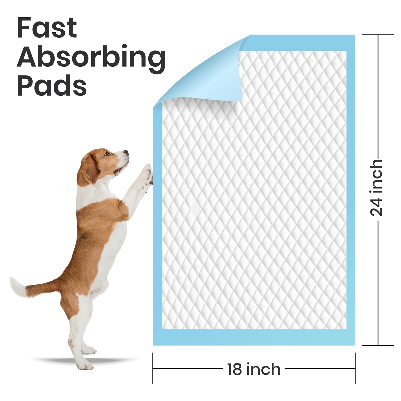 FPN Dog Pee Pads 50 Count 18×24 Inch | inch (50 Count), Scented Blue