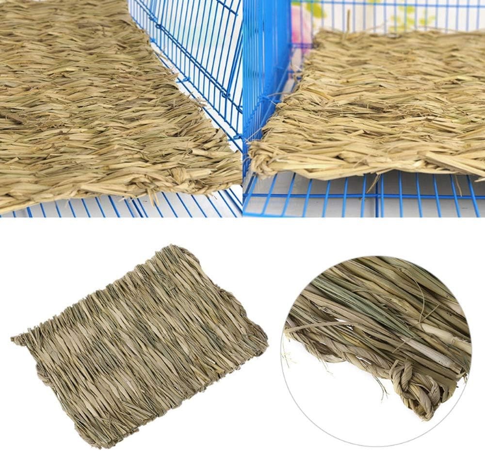 Grass Mat Woven Bed for Small Animal Bunny 3 Pcs Mats, Basic