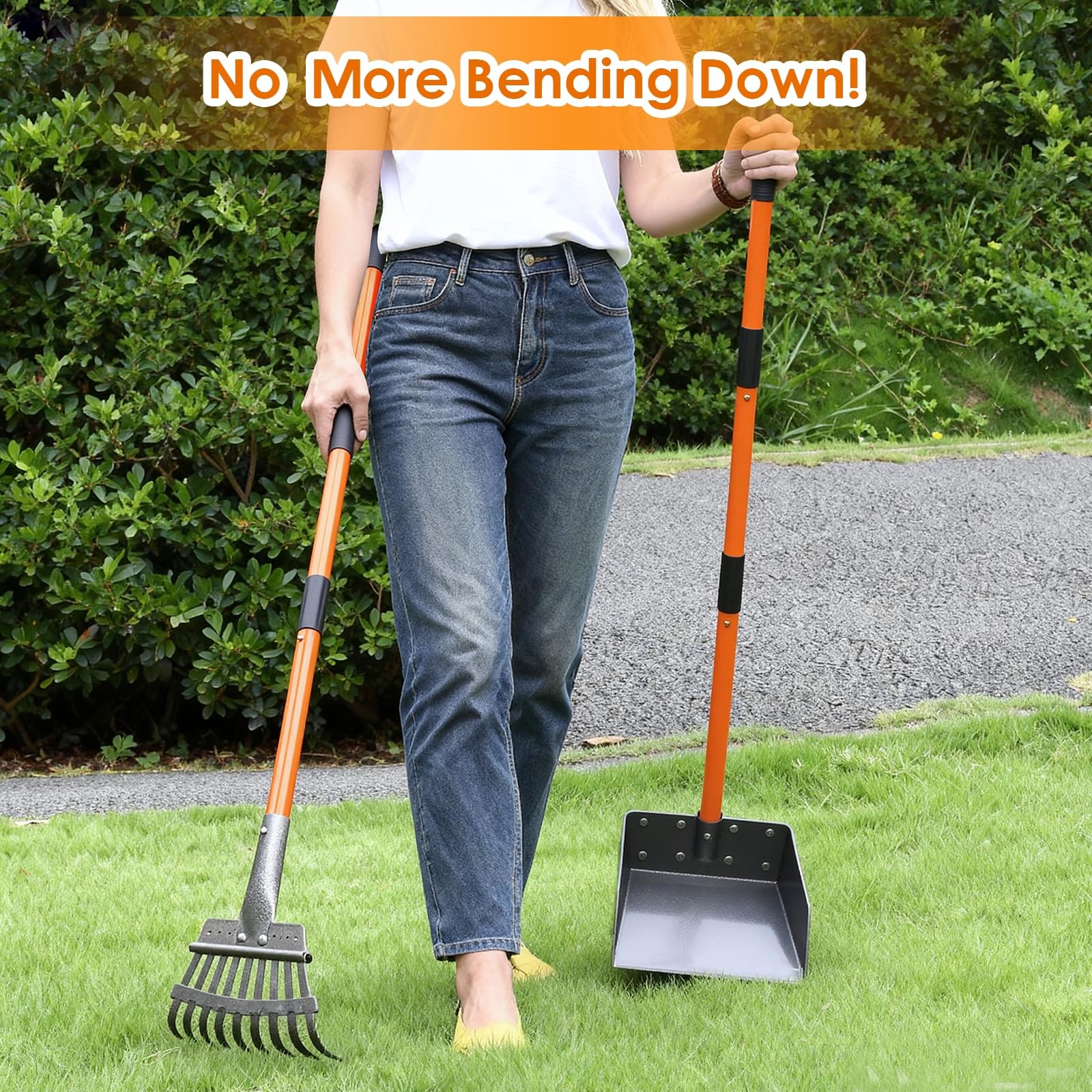 Heavy Duty Dog Pooper Scooper with Long Handle for Small Medium Dogs