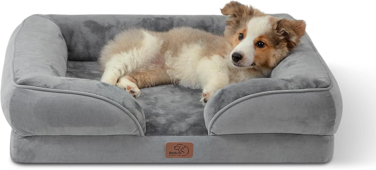 Bedsure Orthopedic Dog Bed Medium Size Dogs – Washable Small Medium Dog Cat Bed