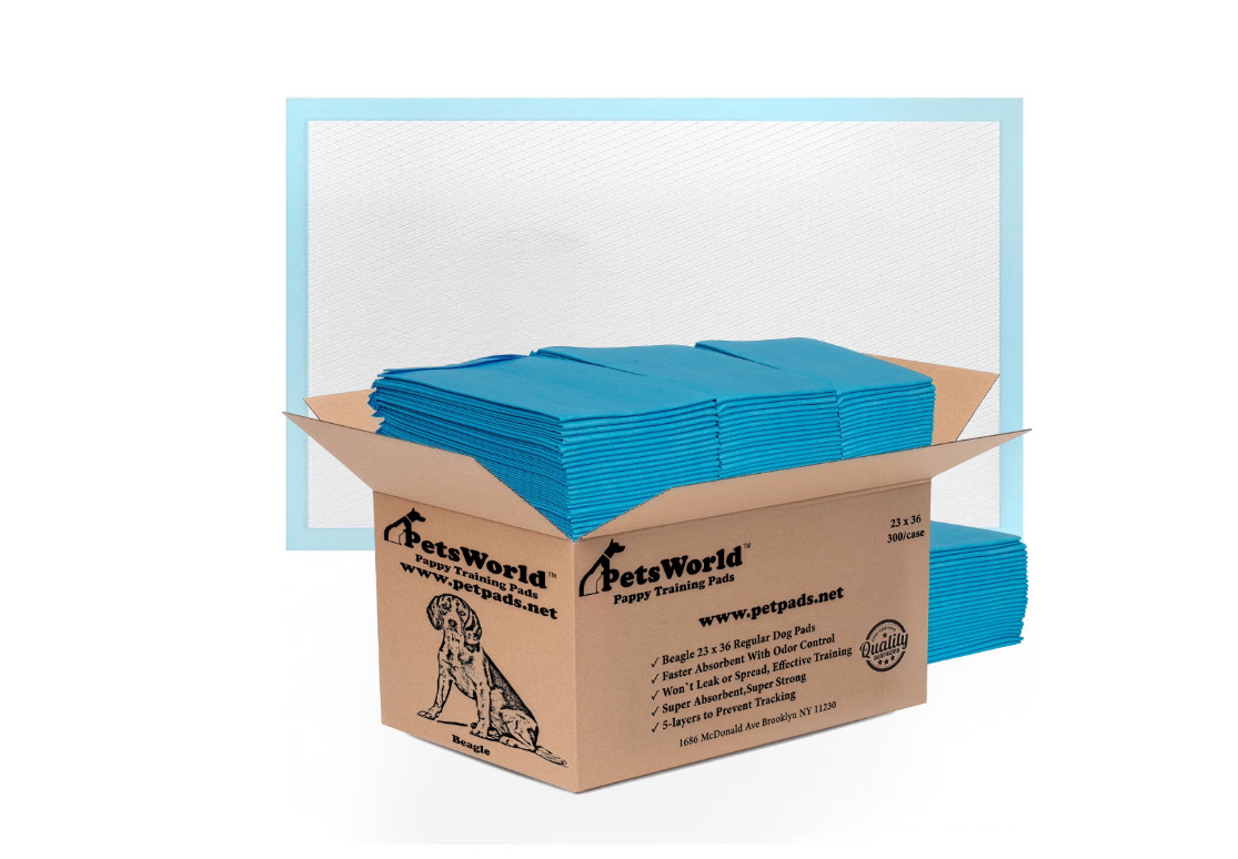 300 Count Puppy Pads for Small Pets, 23 in x 36 in, Leak-Proof, Value Pack