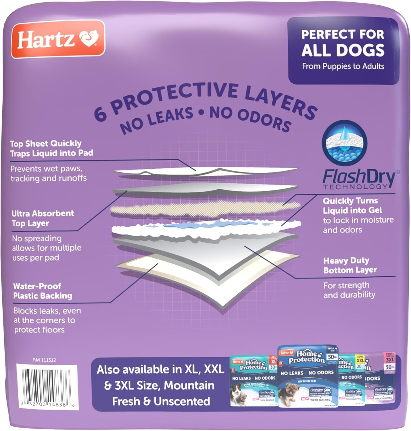 Home Protection Dog Pads – Leak-Proof Lavender Scented 21×21 for All Life Stages