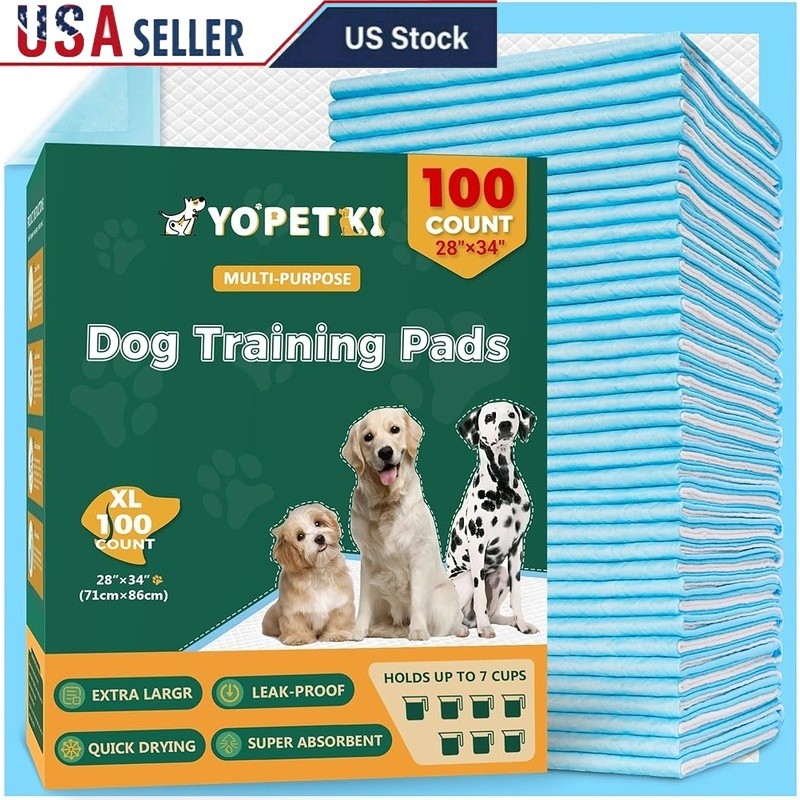 Extra Large Dog Pee Pads Super Absorbent Quick Dry Training Pads 100 Count New