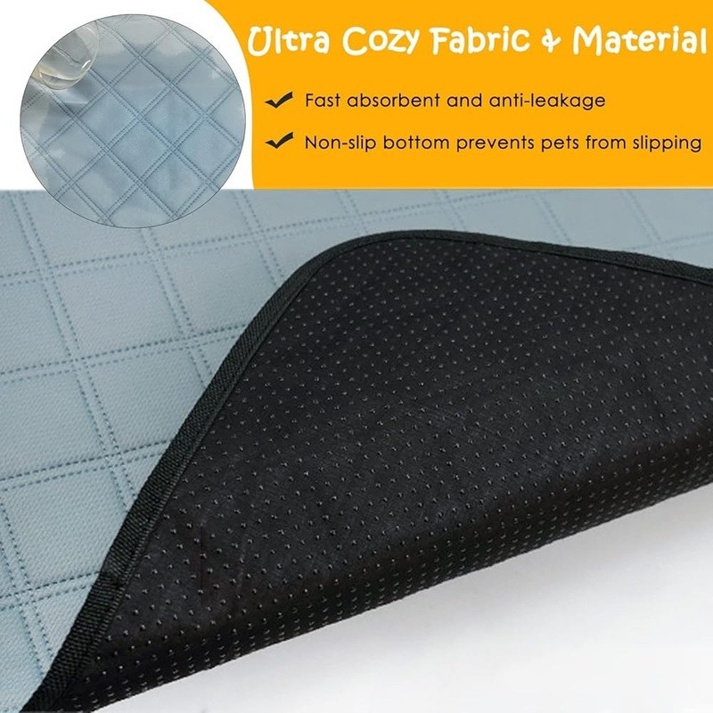 4 Pack Washable Guinea Pig Pee Pads Multi Layer Absorbent Cage Liners Dry Safe