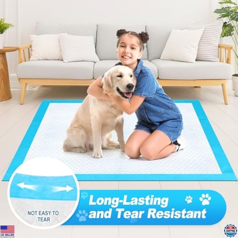 Extra Large 40″x40″ Dog Cat Pee Pads 40 Count, Ultra Absorbent & Leakproof
