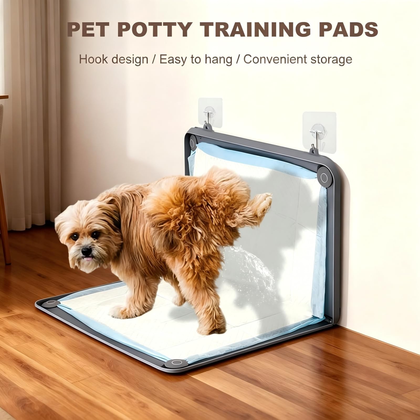 Silicone Pee Pad Holder for Dogs,23 * 23Inch LeakProof Mat Holder for Dog Tra…