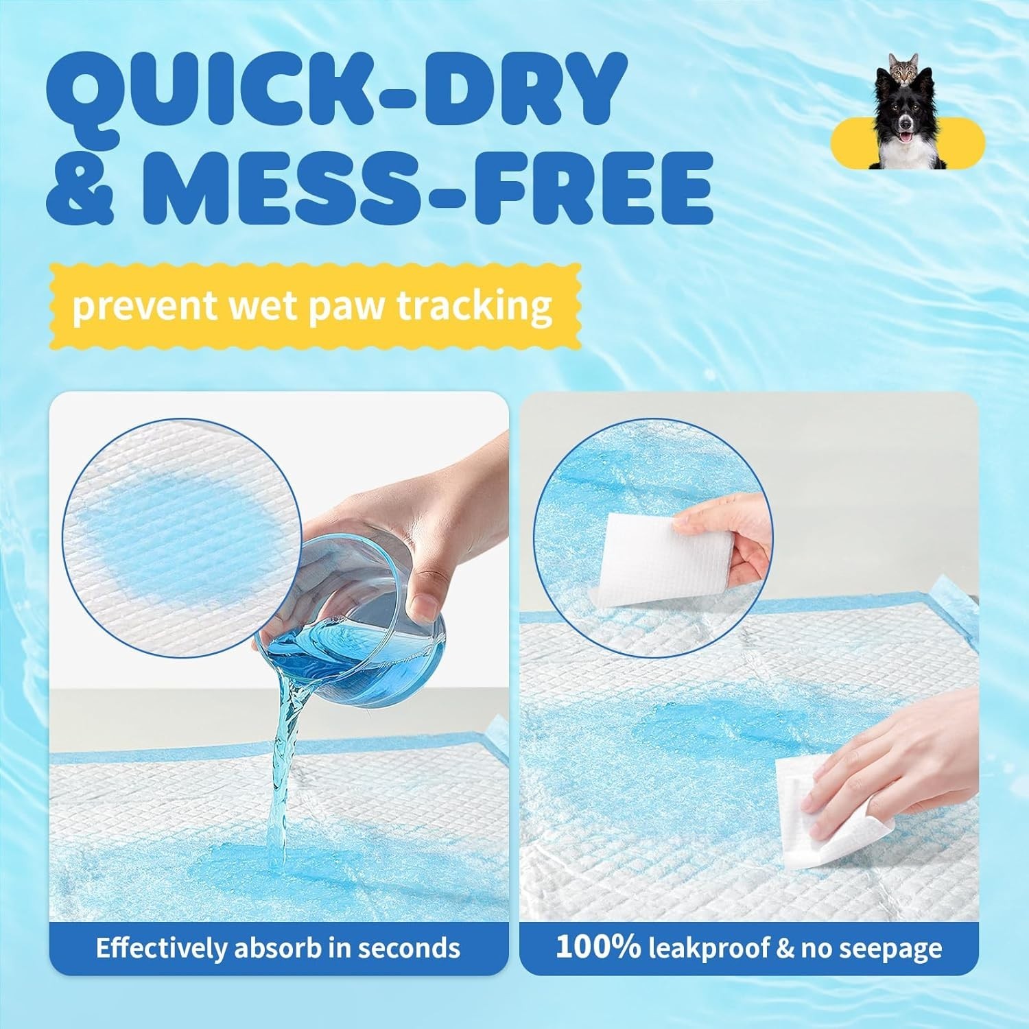 100 Pack XL Puppy Pads 34x28in Leak Proof Quick Dry Dog Potty Training Pads