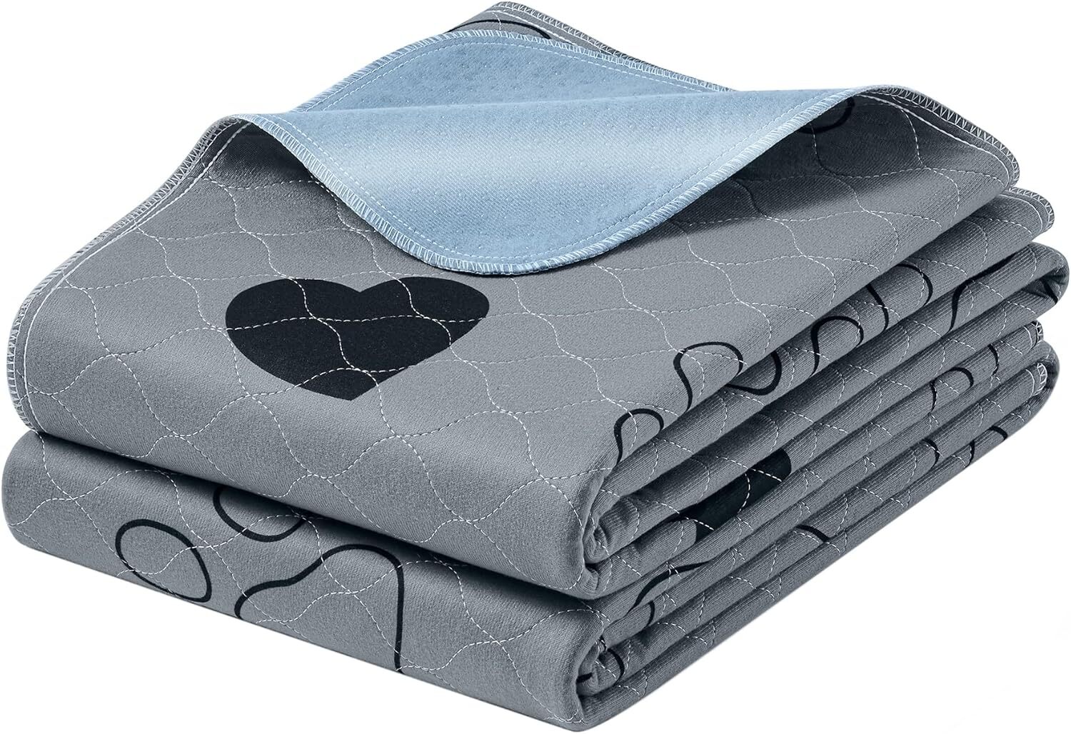 Washable Dog Pee Pads, 2 Pack, Reusable Dog Pads, 60 x 48 Inches, XXL, Waterp…