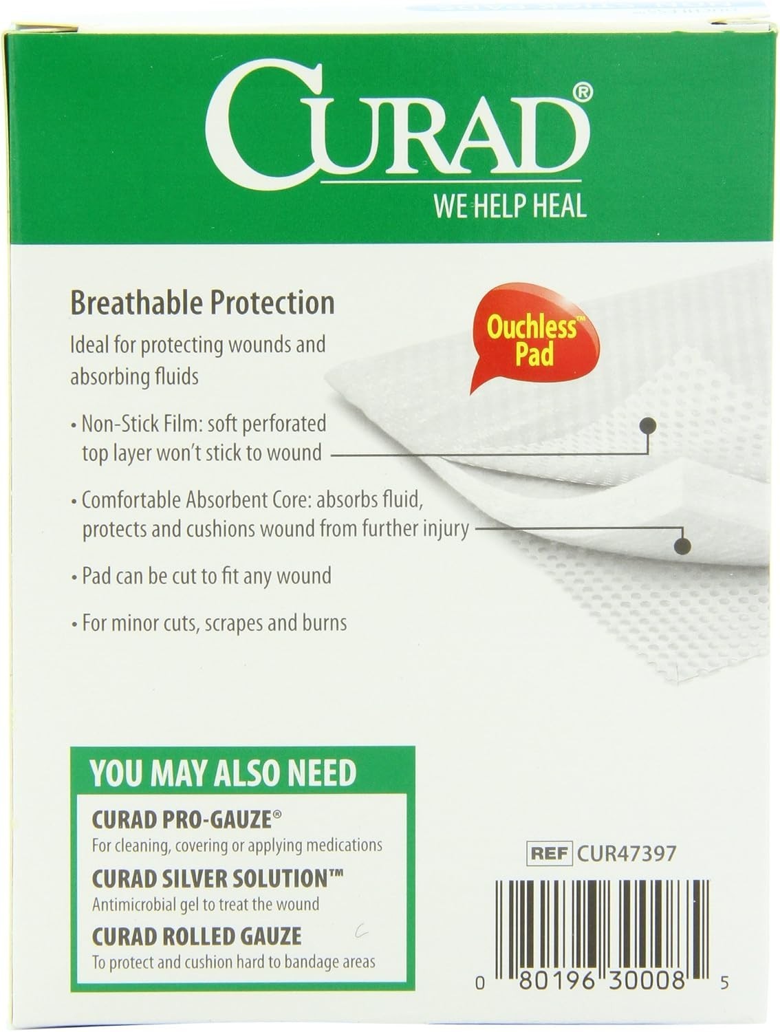 Cotton/Polyester Non-Stick Pads – 40 Pack
