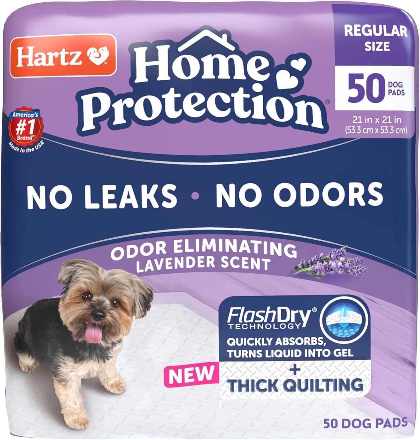 Home Protection Dog Pads – Leak-Proof Lavender Scented 21×21 for All Life Stages