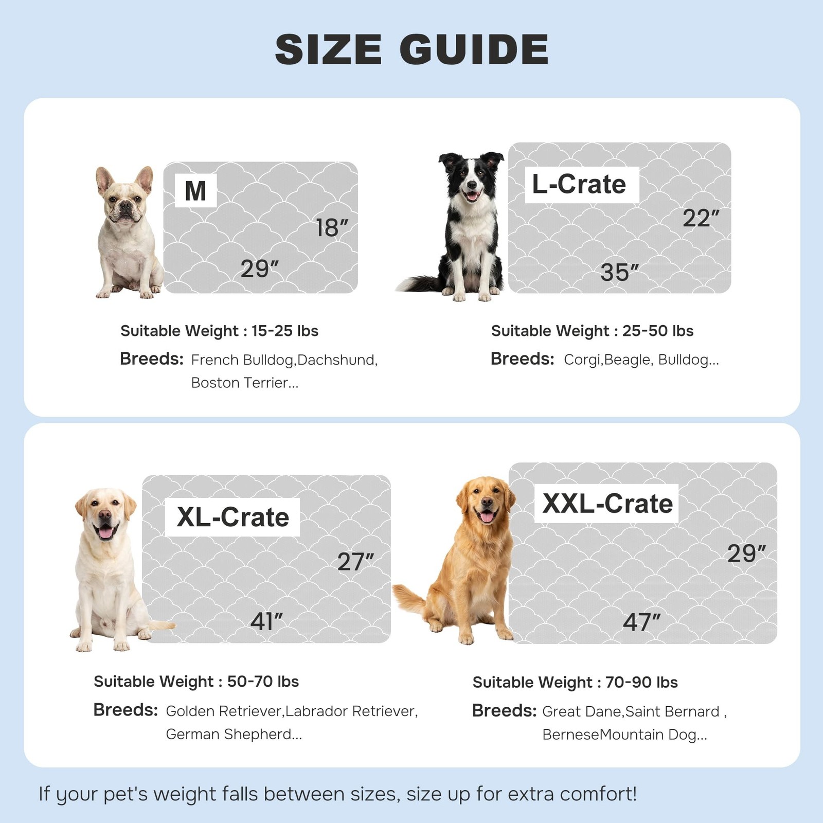 ZOMISIA Cooling Mat for Medium Dogs, Q-Max 0.5 Thin Breathable Cold Crate Pad…